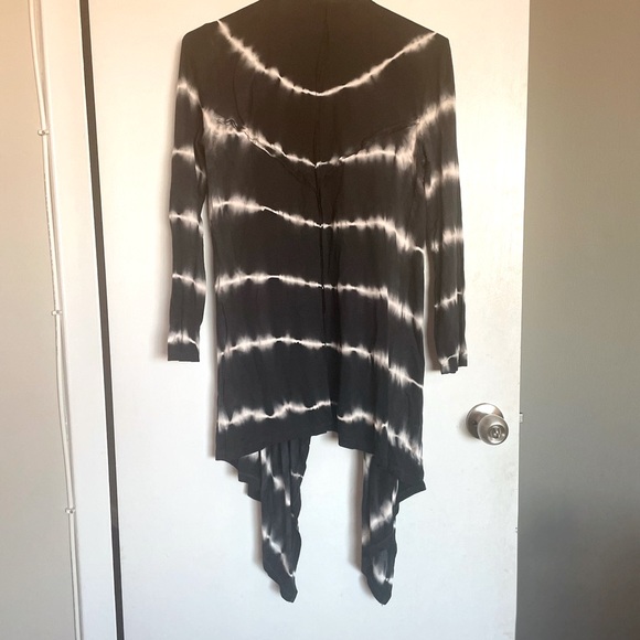 Context Striped Tie Dye Open Front Cardigan - Size S - Picture 6 of 12